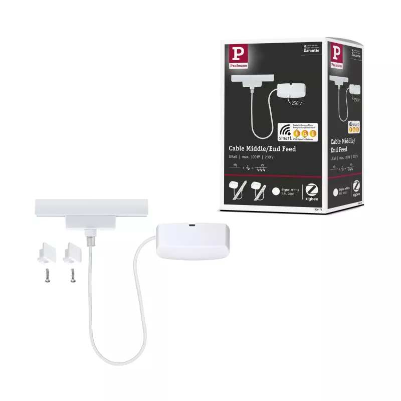 URail Alimentation électrique Zigbee 3.0 Câble 1m max. 100W Blanc signal