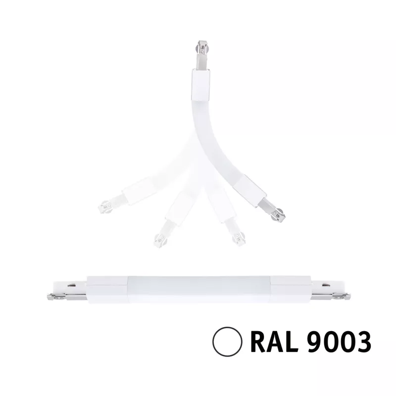 URail Flex II Connector 227x18mm max. 1000W Signal white