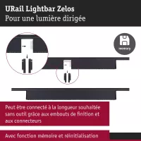 URail Lightbar 3-Step-Dim Zelos 1100lm 10W 4000K gradable 230V - système d'accrochage et décoration - détail 4