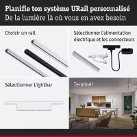 URail Lightbar 3-Step-Dim Zelos 1100lm 10W 4000K gradable 230V Blanc signal - système d'accrochage et décoration - détail 6