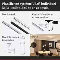 URail Track spotlight 3-Step-Dim Alejandro 800lm 10W 3000K dimmable 230V Signal white - système d'accrochage et décoration - détail 8