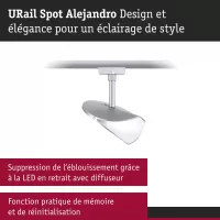 URail Track spotlight 3-Step-Dim Alejandro 800lm 10W 4000K dimmable 230V - système d'accrochage et décoration - détail 6