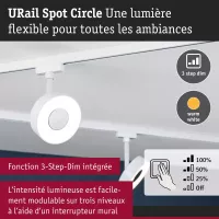 URail Spot sur rail 3-Step-Dim Circle 280lm 5W 3000K gradable 230V Blanc signal - système d'accrochage et décoration - détail 6