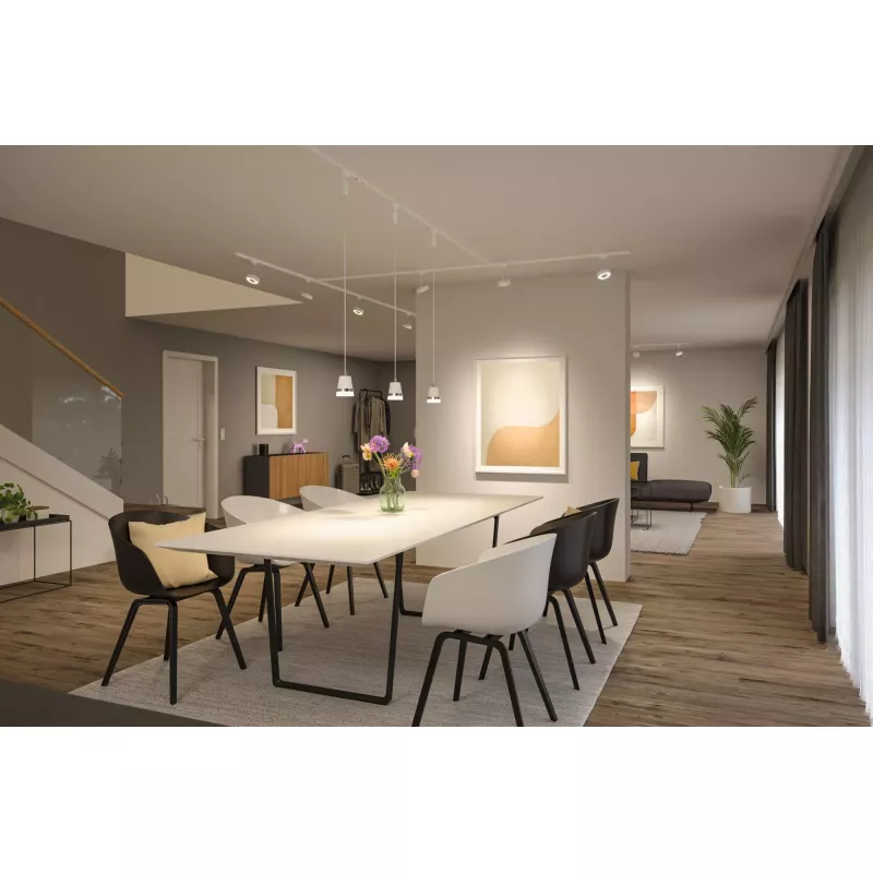 URail Track spotlight 3-Step-Dim Circle 280lm 5W 3000K dimmable 230V Signal white PAULMANN 25 - Cimaise Tableau 