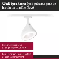 URail Spot sur rail Arena Spot individuel 850lm 15W 2700K gradable 230V Blanc signal - système d'accrochage et décoration - détail 7