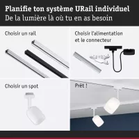 URail Spot sur rail Blossom G9 max. 10W gradable 230V Blanc signal - système d'accrochage et décoration - détail 6