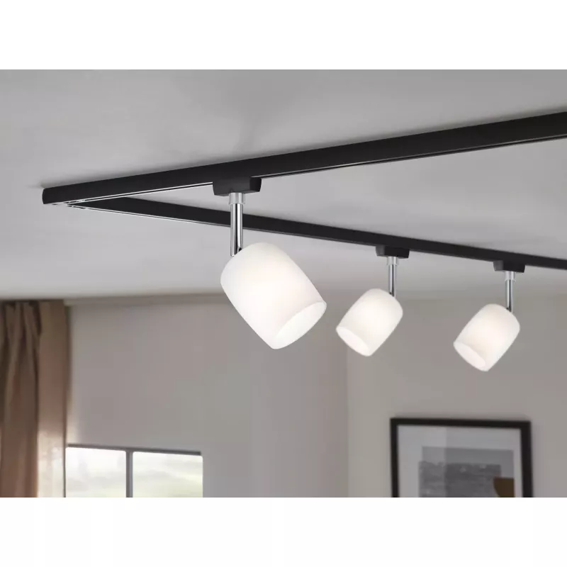 URail Spot auf Schienen Blossom Einzelspot G9 max. 10W dimmbar 230V Mattschwarz