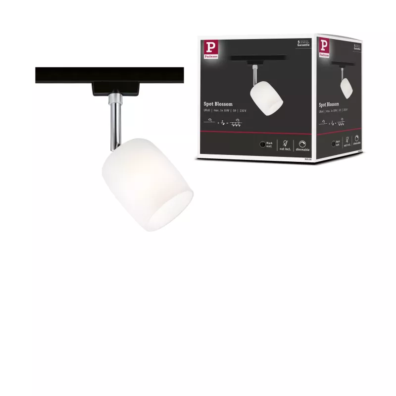 ,URail Spot sur rail Blossom Spot individuel G9 max. 10W gradable 230V Noir mat,,,