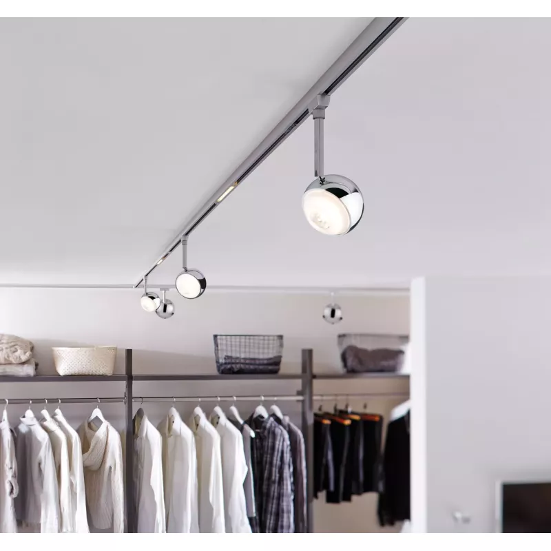 Foco para riel URail Capsule II Foco individual 439lm 6,,3W 2700K regulable 230V Cromo mate,,,
