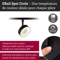 URail Track spotlight Circle 160lm 5W 2700 - 4000K dimmable 230V - système d'accrochage et décoration - détail 7