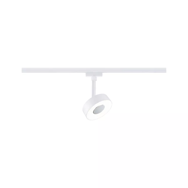 Foco circular para riel URail, 180 lm, 5 W, 3000 K, regulable, 230 V, color blanco señal. - système d'accrochage et décoration