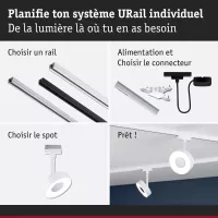 URail Track spotlight Circle 180lm 5W 3000K dimmable 230V Signal white - système d'accrochage et décoration - détail 8