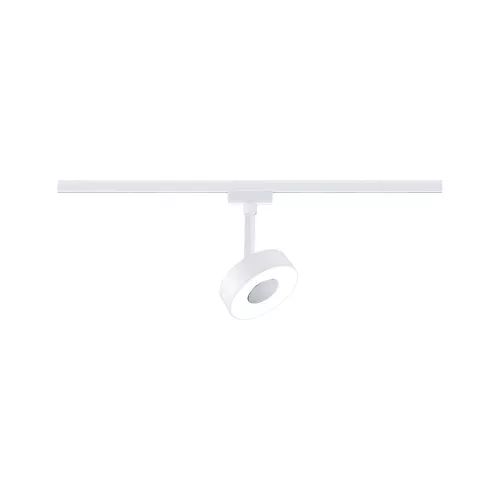 Foco circular para riel URail, 190 lm, 5 W, 4000 K, regulable, 230 V, color blanco señal.
