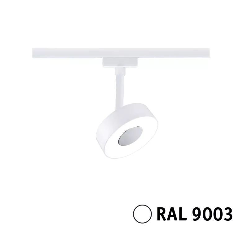 URail Spot sur rail Circle 190lm 5W 4000K gradable 230V Blanc signal