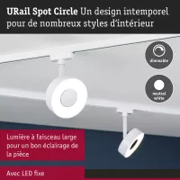 URail Track spotlight Circle 190lm 5W 4000K dimmable 230V Signal white - système d'accrochage et décoration - détail 6