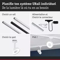 URail Track spotlight Circle 190lm 5W 4000K dimmable 230V Signal white - système d'accrochage et décoration - détail 8