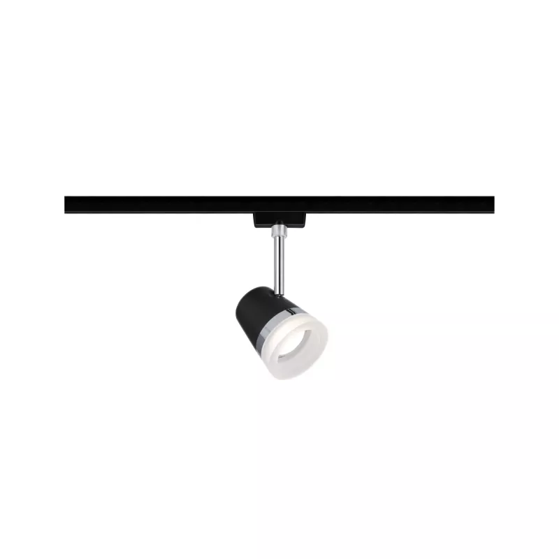 URail Schienen-Spot-Kegel, Einzelspot, GU10, max. 10 W, dimmbar, 230 V, matt schwarz - système d'accrochage et décoration