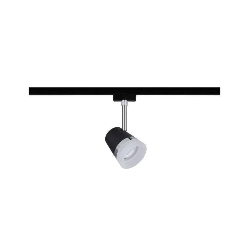 URail Schienen-Spot-Kegel, Einzelspot, GU10, max. 10 W, dimmbar, 230 V, matt schwarz