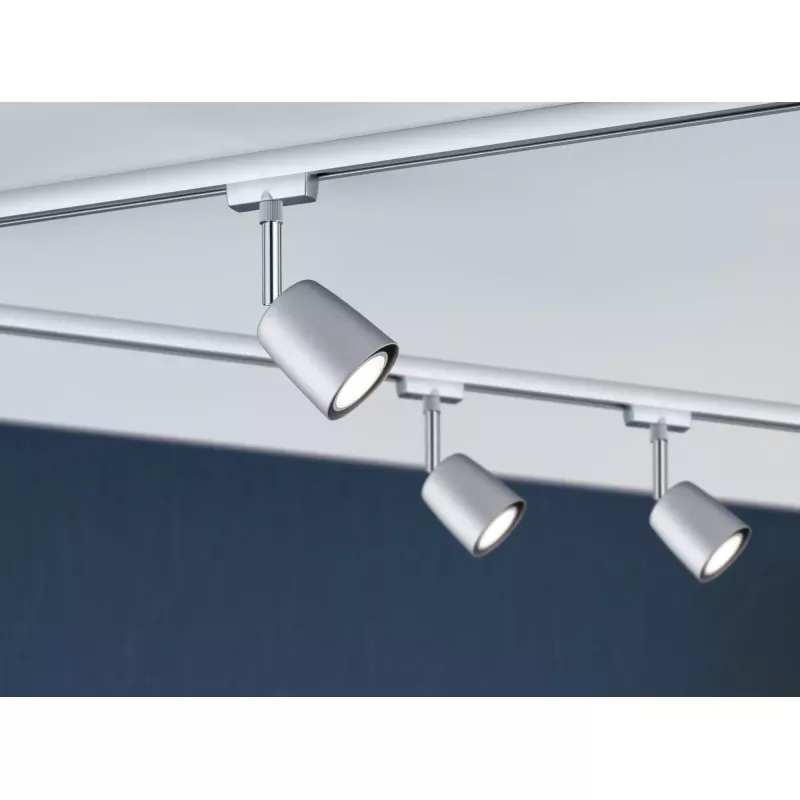 ,URail Schienenstrahler-Abdeckung Basisset GU10 max. 3x10W dimmbar 230V Mattchrom,,,
