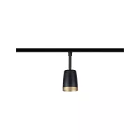 URail Spot auf der Schiene, einzelner GU10-Scheinwerfer, max. 10 W, 230 V, matt schwarz, gold - système d'accrochage et décoration - détail 4