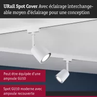 URail Spot sur rail Cover Spot individuel GU10 max. 10W gradable 230V Blanc signal - système d'accrochage et décoration - détail 4