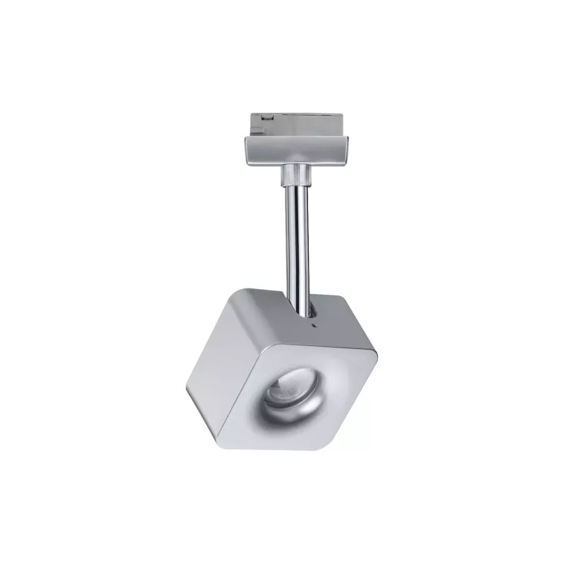 Foco de riel URail Cube Foco individual 540lm 8W 2700K regulable 230V Cromo mate,,,