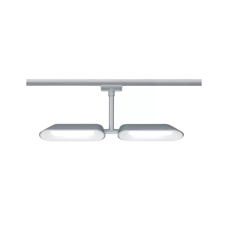 ,URail Schienenstrahler Dipper Einzelstrahler 2x650lm 2x8W 2700K dimmbar 230V Mattchrom,,, - système d'accrochage et décoration