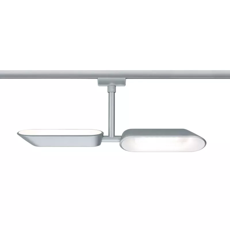 ,URail Spot sur rail Dipper Spot individuel 2x650lm 2x8W 2700K gradable 230V Chrome mat,,,
