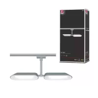 ,URail Spot sur rail Dipper Spot individuel 2x650lm 2x8W 2700K gradable 230V Chrome mat,,, - système d'accrochage et décoration - détail 8