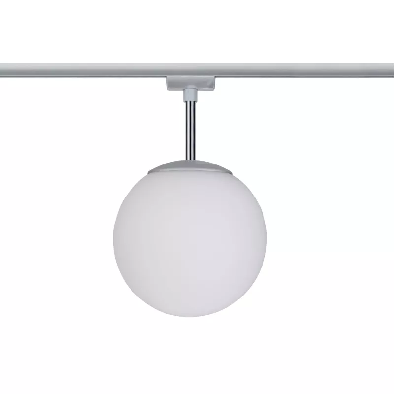 Foco para riel URail, foco individual tipo globo, E14, máx. 10 W, regulable, 230 V, cromo mate,