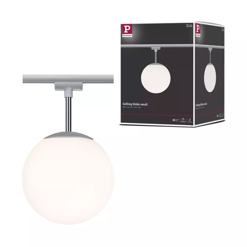 ,URail Schienenstrahler Globe Einzelstrahler E14 max. 10W dimmbar 230V Mattchrom,,,