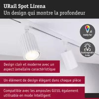 URail Spot sur rail Lirena GU10 max. 10W 230V Blanc signal - système d'accrochage et décoration - détail 7