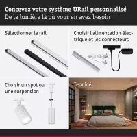 URail Gleisstrahler Lirena GU10 max. 10W 230V Signalweiß - système d'accrochage et décoration - détail 9