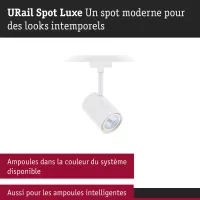 URail Luxus-Schienenstrahler GU10 max. 10 W dimmbar 230 V Signalweiß - système d'accrochage et décoration - détail 7