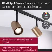 URail Luxury Track Spot GU10 max. 10W dimmable 230V Matte Gold - système d'accrochage et décoration - détail 6
