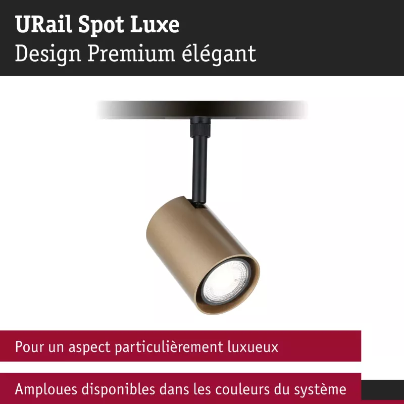 URail Luxury Track Spot GU10 max. 10W dimmable 230V Matte Gold