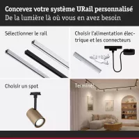 ,URail Spot sur rail Luxe GU10 max. 10W gradable 230V Doré mat,,, - système d'accrochage et décoration - détail 8