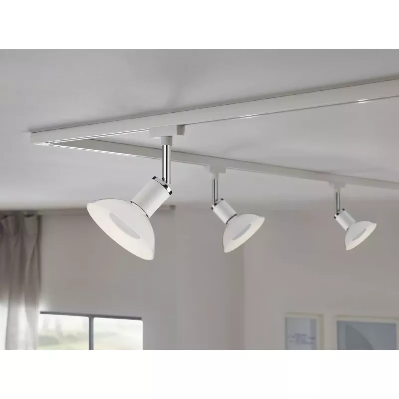 URail Pure II Schienenstrahler, Einzelspot, GU10, max. 10 W, dimmbar, 230 V, Weiß