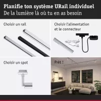 URail Spot sur rail Salt Spot individuel GU10 max. 10W gradable 230V - système d'accrochage et décoration - détail 8