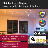 ,URail Spot sur rail Smart Home Zigbee 3.0 Luxe GU10 350lm 4,,8W RGBW+ gradable 230V Blanc signal, - système d'accrochage et décoration - détail 7