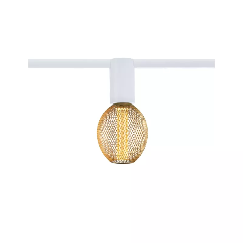 Foco para carril URail, casquillo E27, máx. 20 W, regulable, 230 V, luz blanca.