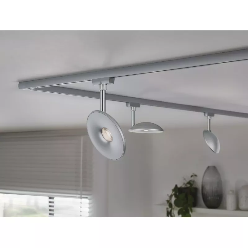 ,URail Track spotlight Sphere Individual spotlight 493lm 7W 2700K dimmable 230V Matt chrome,,,