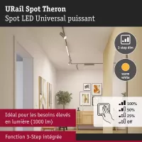 URail Spot sur rail Theron Spot individuel 1020lm 11W 3000K gradable 230V - système d'accrochage et décoration - détail 5