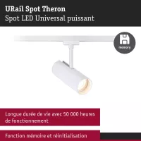 URail Track spotlight Theron Individual spotlight 1020lm 11W 3000K dimmable 230V Signal white - système d'accrochage et décoration - détail 7