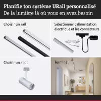 URail Track spotlight Theron Individual spotlight 1100lm 11W 4000K dimmable 230V - système d'accrochage et décoration - détail 7