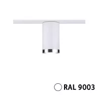 URail Gleisstrahler, einzeln GU10, max. 10 W, dimmbar, 230 V, Signalweiß - système d'accrochage et décoration - détail 2