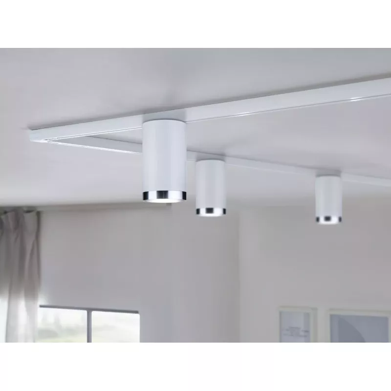 URail Track Spot Tube, Individual GU10, max. 10W, Dimmable, 230V, Signal White