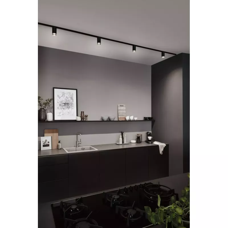 ,URail Spot sur rail Tube Spot individuel GU10 max. 10W gradable 230V Noir mat,,,