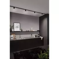 Foco individual para riel URAil, tubo GU10, máx. 10 W, regulable, 230 V, negro mate. - système d'accrochage et décoration - détail 6