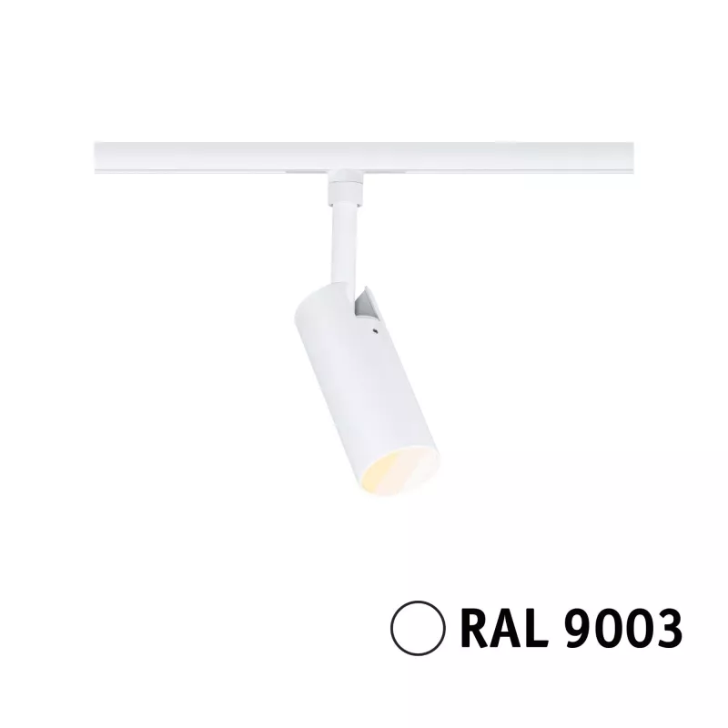 URail Spot sur rail Tubo Spot individuel 320lm 4W 2700 - 4000K 230V Blanc signal